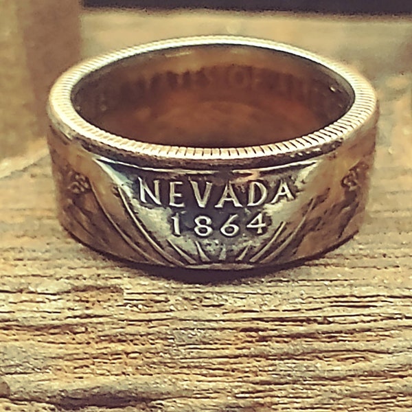 State Quarter ring, 50 states, coin rings, coin jewelry, numismatics, vintage coins, old coins, state quarters, upcycle, coin collectors