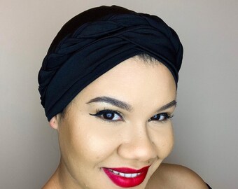 Three stranded turban Hair Cover Hair accessory Turban Head Wrap Braided Turban