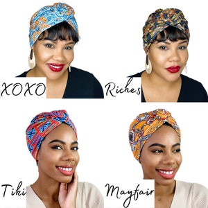 PRETIED TURBAN HEADWRAP, Turbante, Sombrero de mujer, Nudo elástico, giro, Gorra, regalo de quimioterapia, verde azulado, estilo protector, pañuelo en la cabeza, sombrero de quimioterapia, alopecia imagen 7