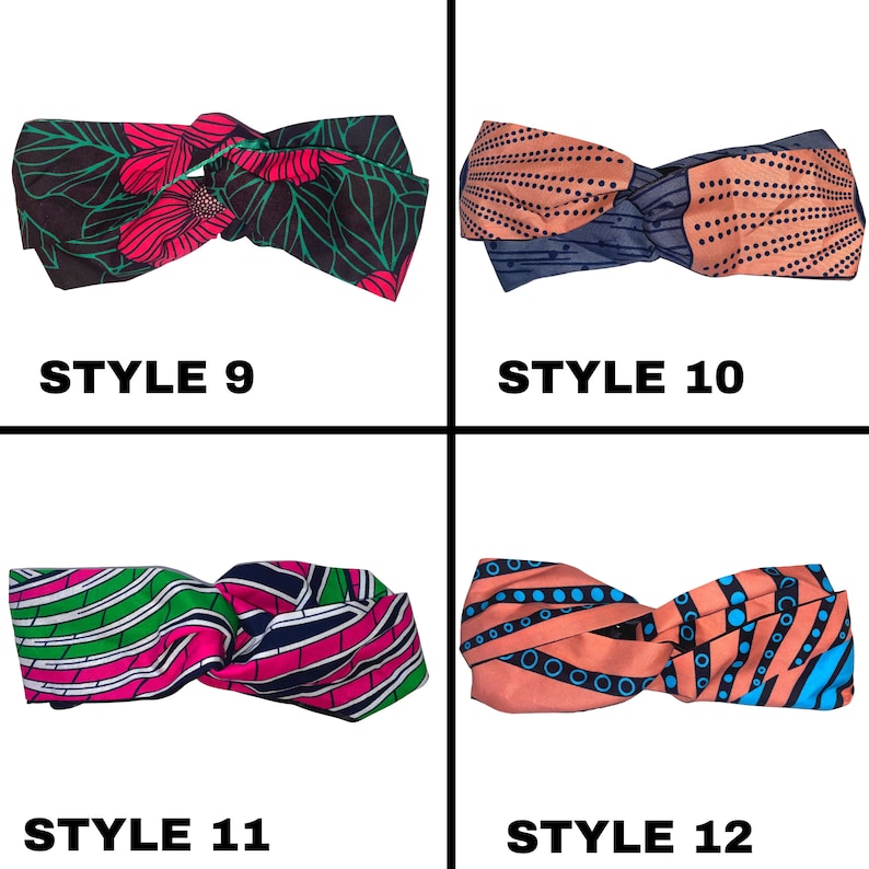SATIN LINED HEADBAND Ankara Twist Style Band Many Colors 3 Etsy