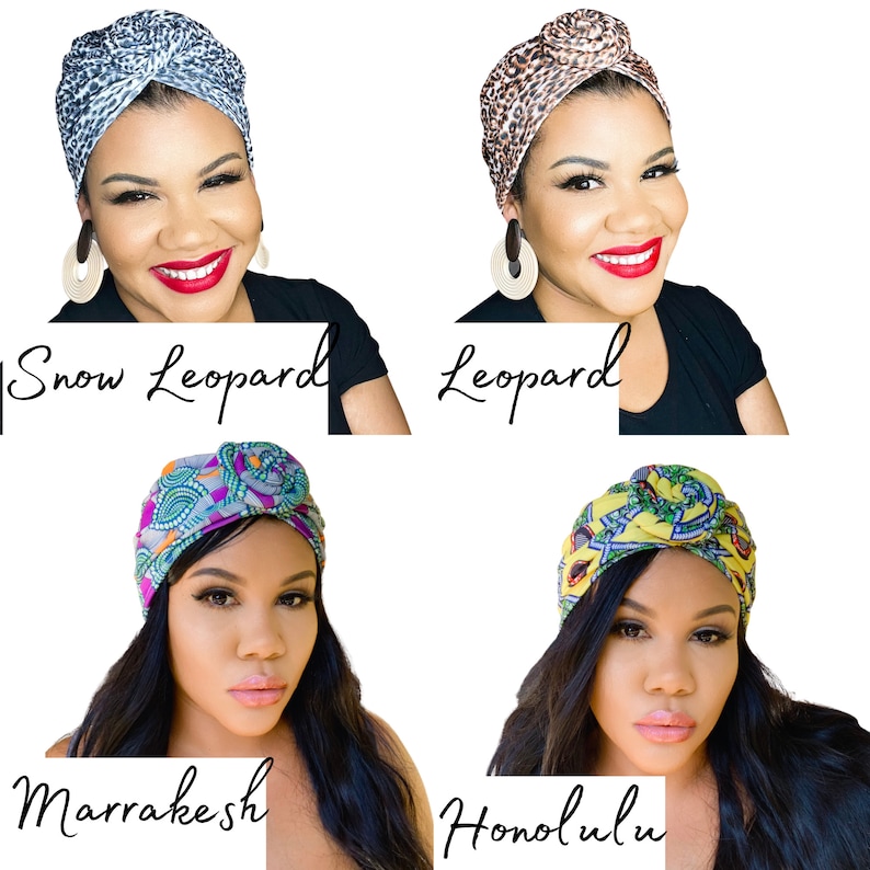 PRETIED TURBAN HEADWRAP, Turbante, Sombrero de mujer, Nudo elástico, giro, Gorra, regalo de quimioterapia, verde azulado, estilo protector, pañuelo en la cabeza, sombrero de quimioterapia, alopecia imagen 5