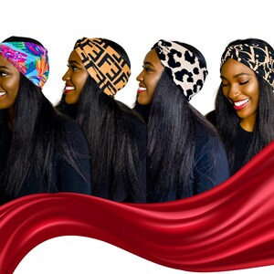 thumbnail image 2 of Extra Wide Women's Elastic Turban Headband – Thin, Stretchy – Perfect For Dance, Yoga, Or Fashion 2 of 5