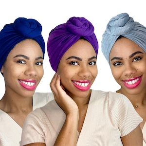 Stretchy Jersey Headwrap: Pre-Tied Turban Twist Hat