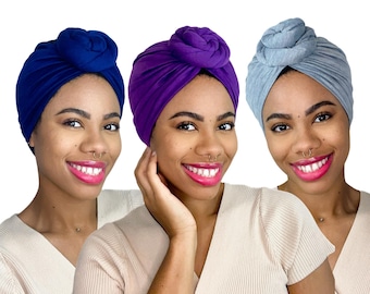 Stretchy Jersey Headwrap: Pre-Tied Turban Twist Hat