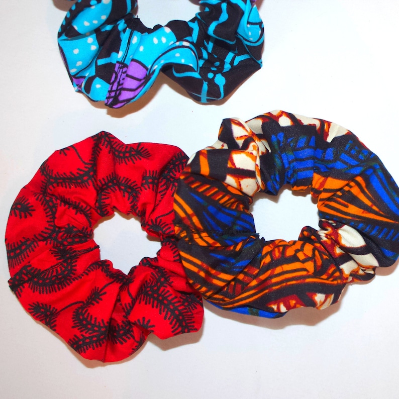 Kwanzaa Gift for her cute present for teenager Ankara African Print Women/'s hair accessory scrunchies HAIR SCRUNCHIE BAND