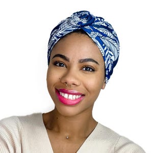 Turbante Pretied, turbante, chapéu feminino, nó elástico, torção, boné, presente de quimioterapia, azul-petróleo, estilo protetor, lenço de cabeça, chapéu de quimioterapia, alopecia