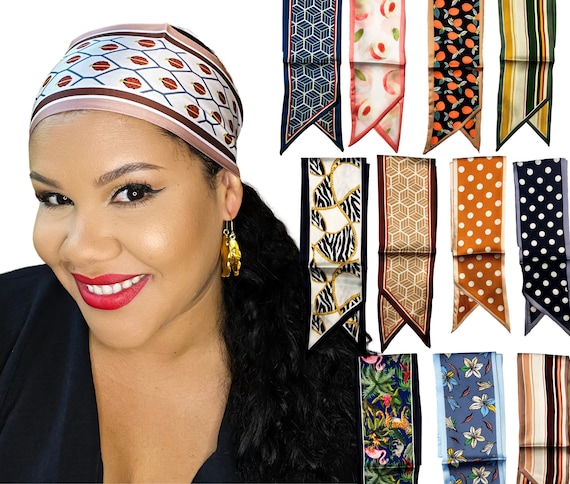 SILK SATIN SCARF Headband, Silky Soft Scarf, Wide Tie
