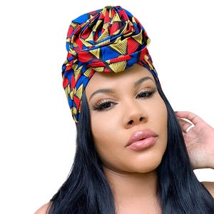 Rose Pre-tied Satin-Lined Head Wrap: Protective Hair Styling