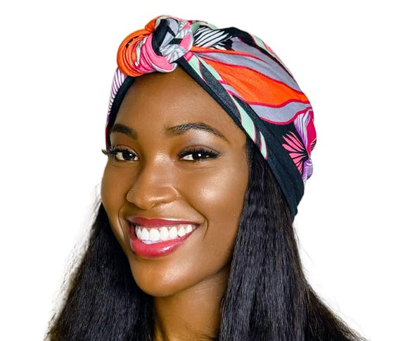 Knot Satin Head Wraps Satinior African Pattern Knot Headwrap