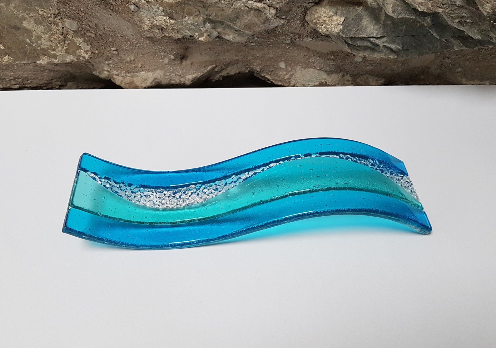 Lakeland Reflections Aqua Glass Ornament Handmade Kiln Formed - Etsy UK