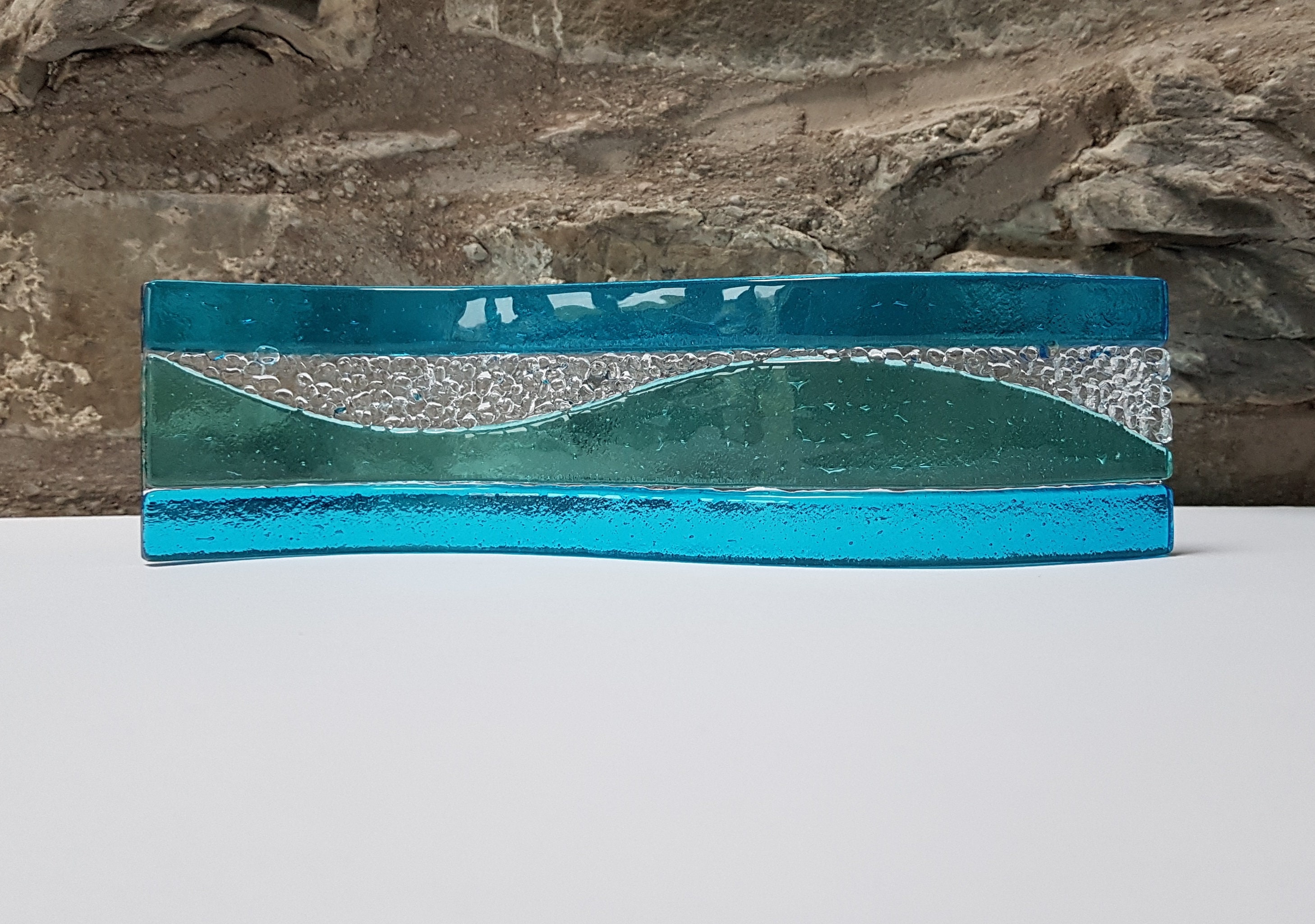 Lakeland Reflections Aqua Glass Ornament Handmade Kiln Formed - Etsy UK