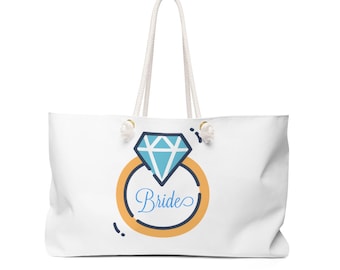 Weekender Bag, Bride bag, Bride to Be, Honeymoon bag, Bride Beach Bag, Wedding gift, engagement gift, bachelorette party