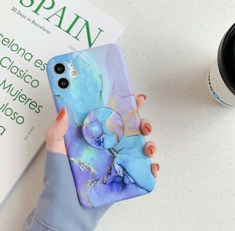 Marble Soft TPU Case With Stand Holder Phone Cover for Iphone Etsy UK
