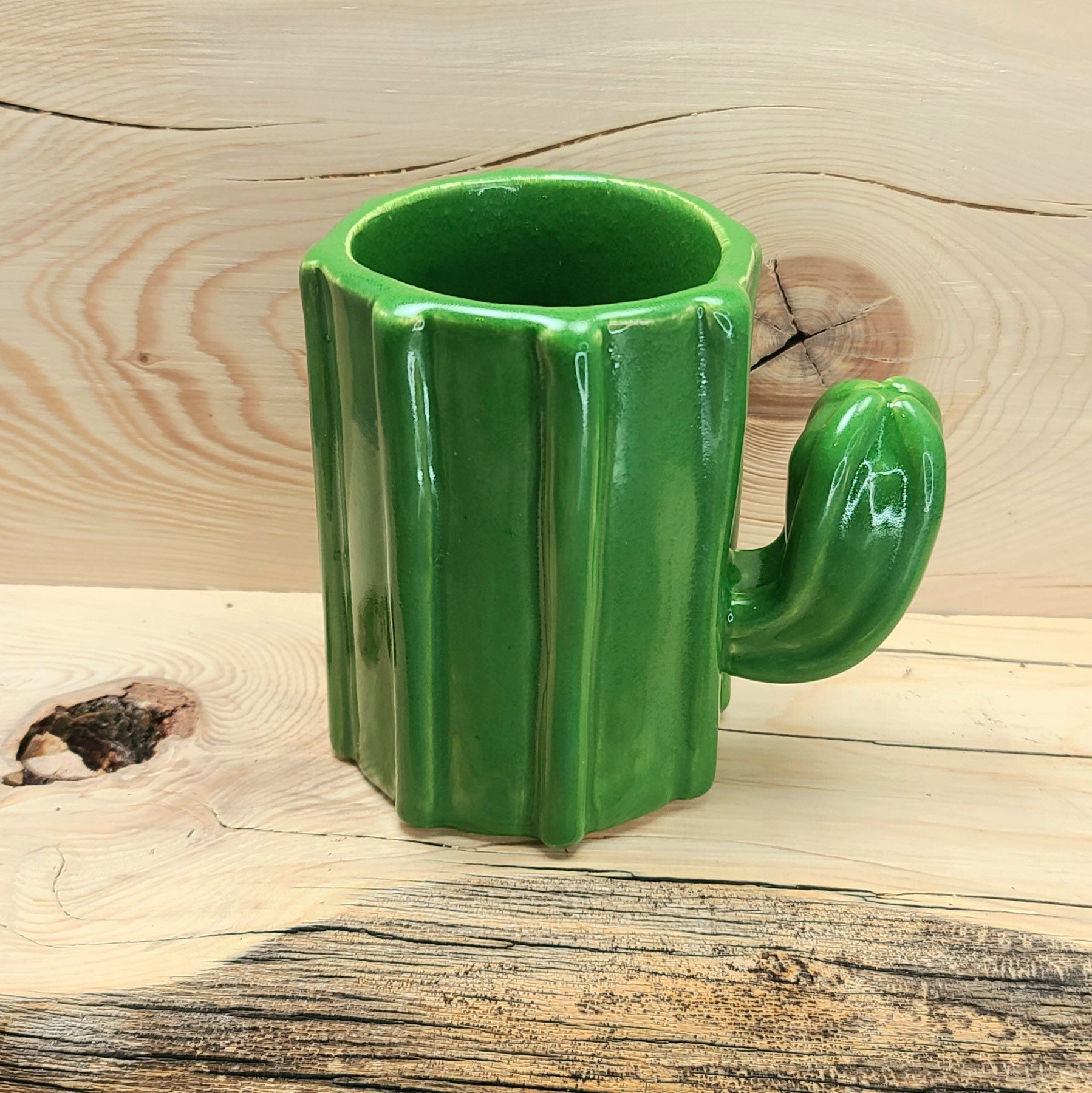 Hand Made Ceramic Cactus Pencil Holder Paintbrush Cup Etsy