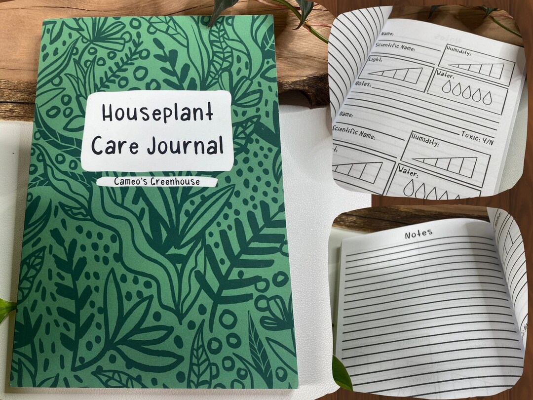 Houseplant Care Chart Notebook for Plant Care Notes for Plant Etsy