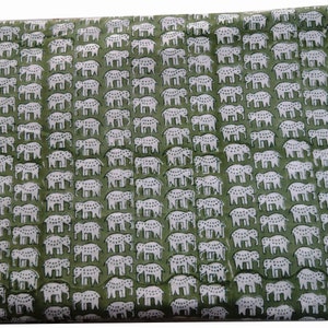 Sanganeri Print Garment Fabric, Animal Printed Cotton Fabric, Indian Handmade Block Print Fabric, 1 to 20 Yard 100% Pure Cotton Fabric
