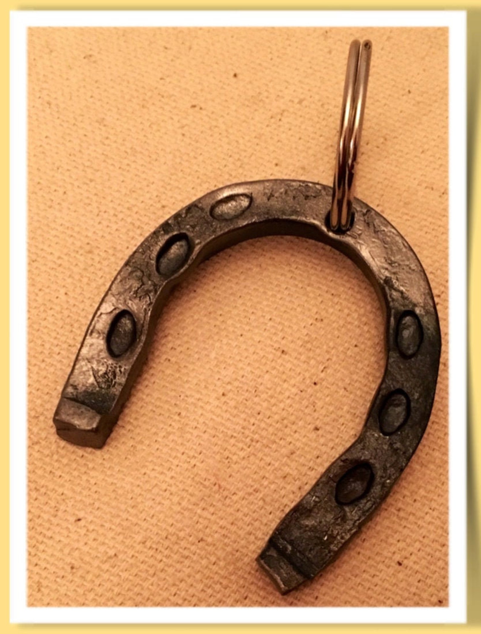 Handmade Miniature Horseshoe Keychain Etsy