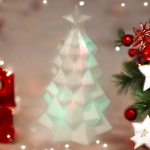 Árbol de Navidad iluminado impreso en 3D