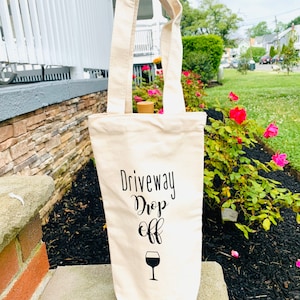 Driveway Drop Off Canvas Wine Bag