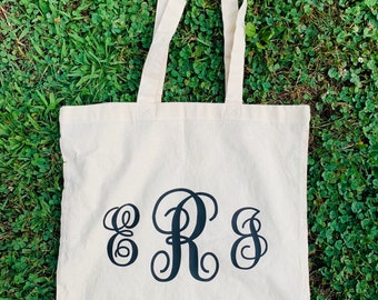 Monogram Canvas Tote Bag