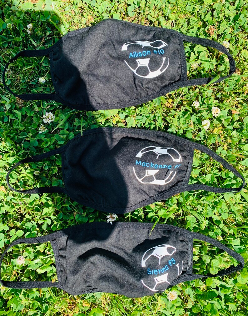 Personalized Soccer Masks Etsy