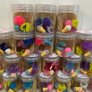 Ice Cream Play Dough Jar Party Favors