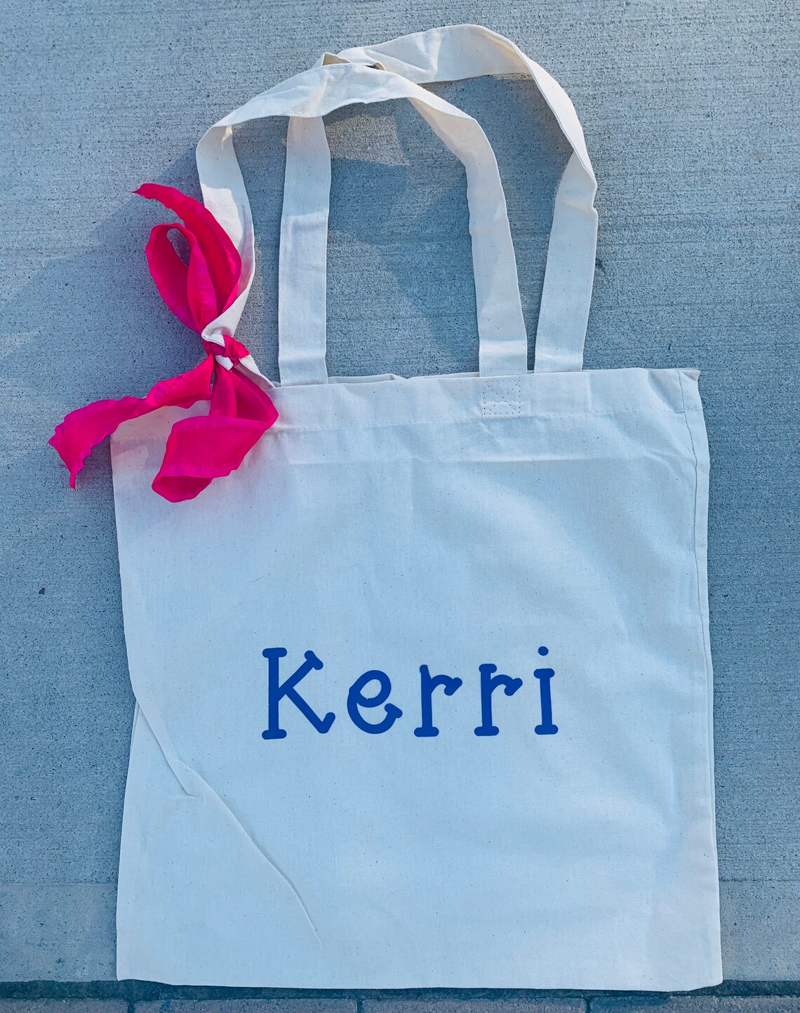 Personalized Tote Bag With Ribbon - Etsy