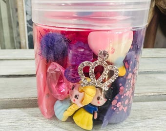 Princess Play Dough Jar Party Favors