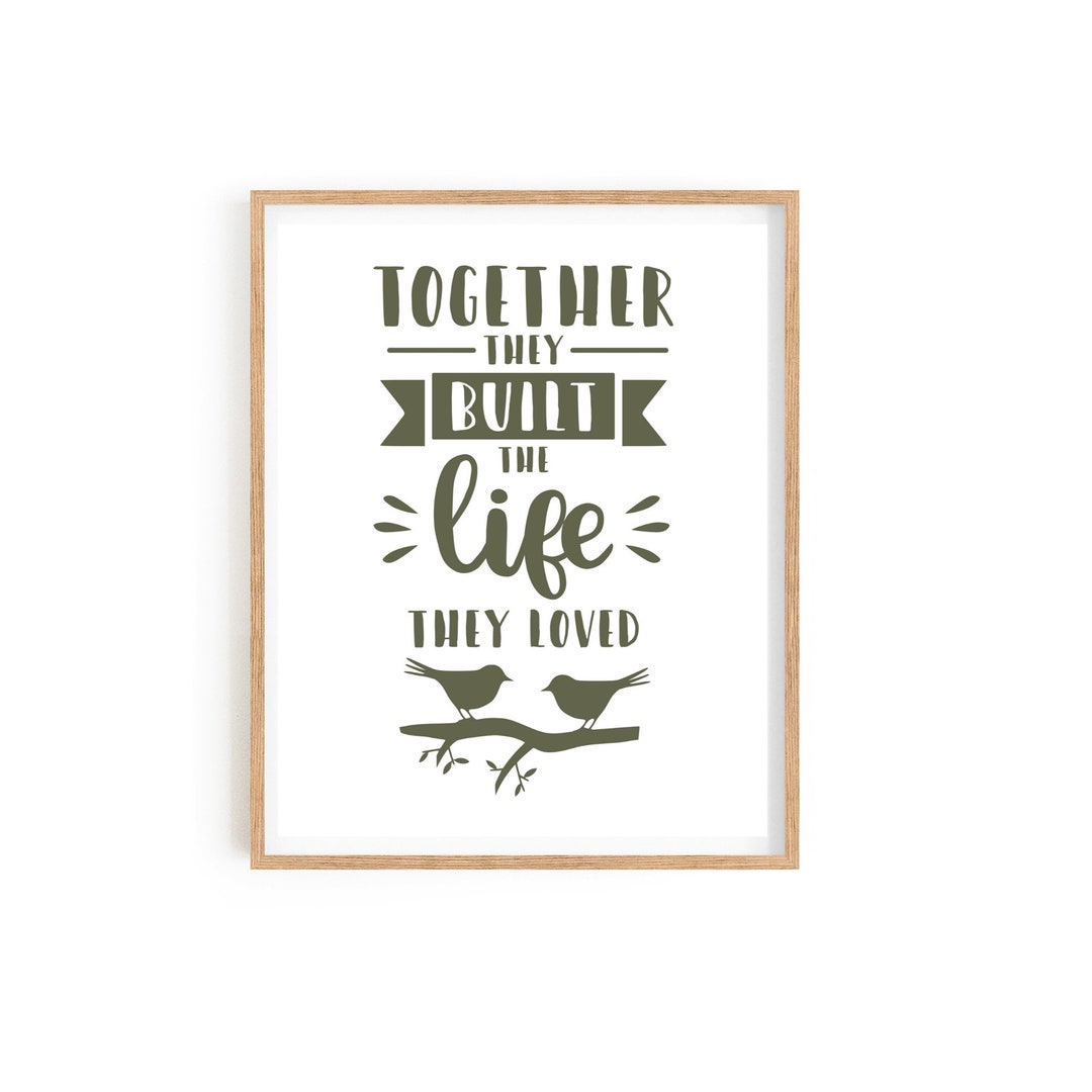 Family Quote Wall Art Decortogether They Built the Life Art Etsy