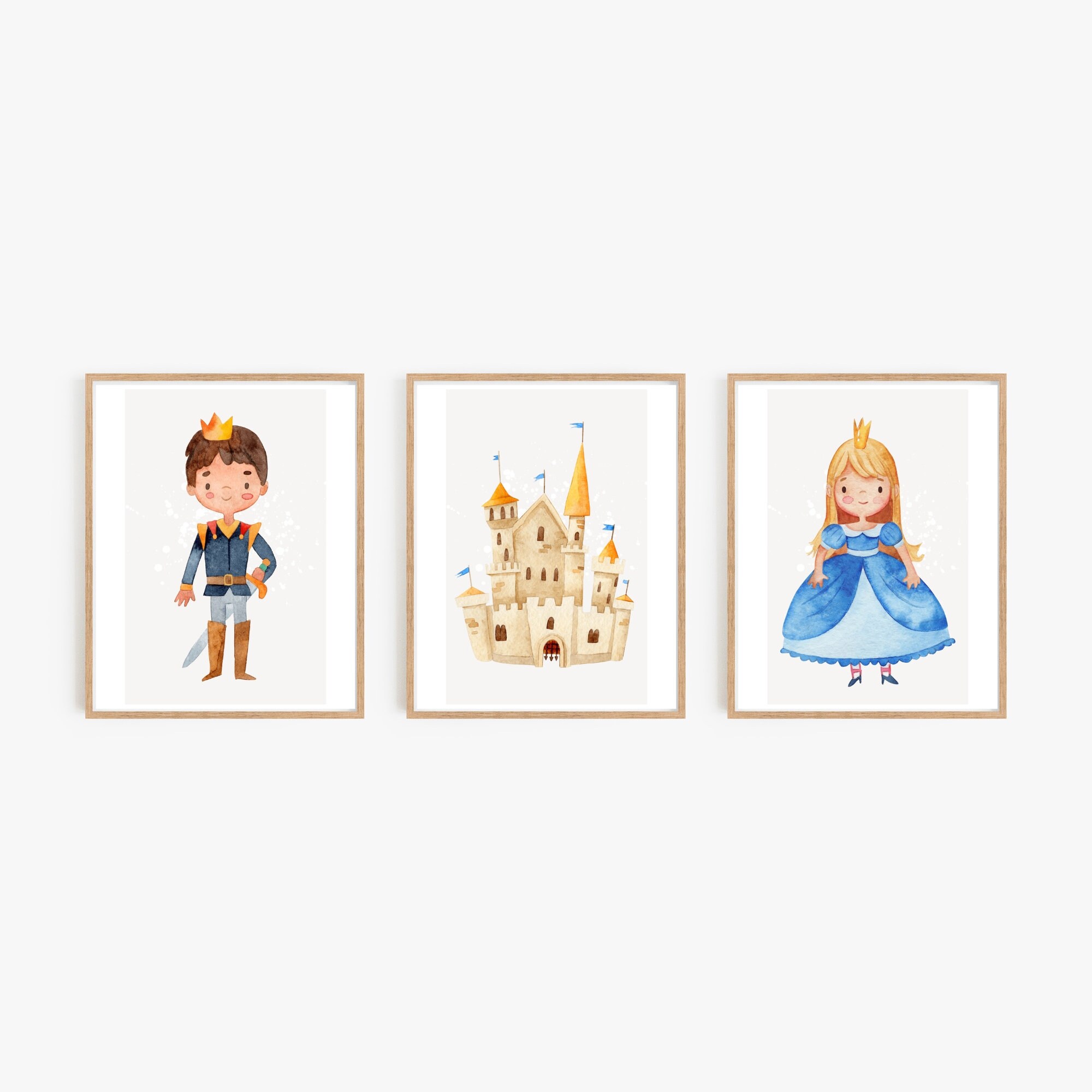 Little Prince and Princess Room Art, Nursery Room Decor, Baby Shower ...