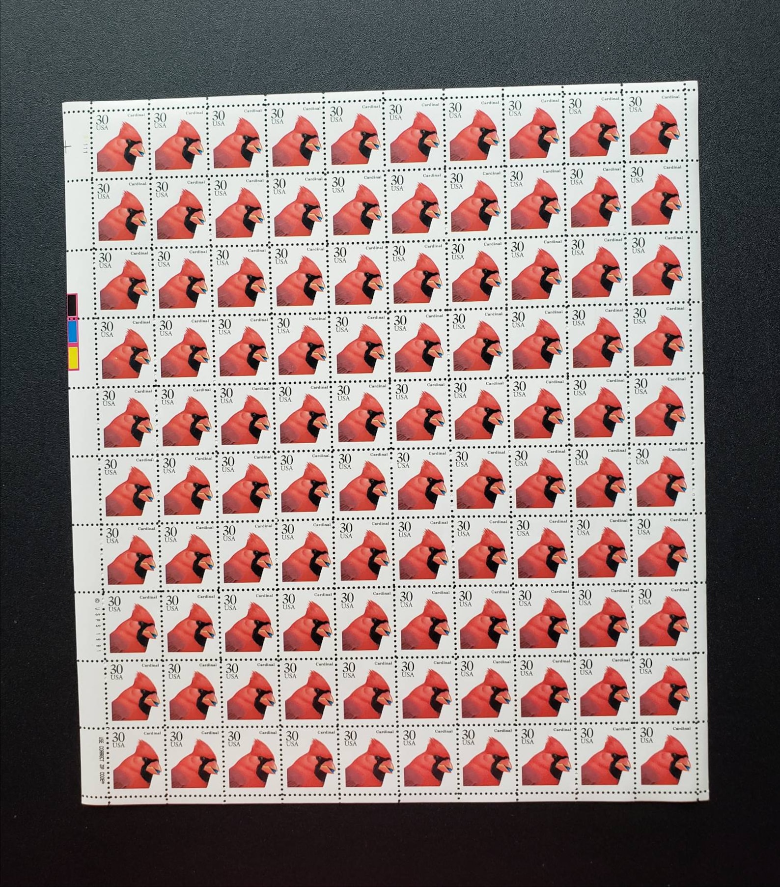 Vintage 1991 USPS Stamps Cardinal USA 30 cent stamp Etsy