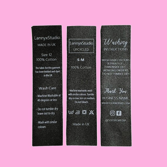 Craft Supplies & Tools Design Your Own Label Custom Wash Labels Custom ...