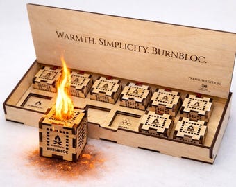 Premium Fire Starter Blocks – Fast Lighting, Eco-Friendly Beeswax Fire Starters for Campfire, Fireplace, BBQ – BurnBloc Made in Canada