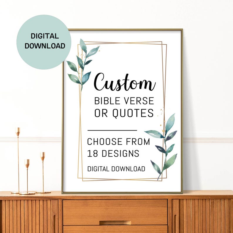 Personalized Bible Verse Printable, Custom Scripture, Custom Bible Art ...
