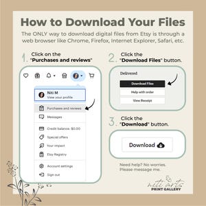 How to download your files on Etsy after purchasing Names of God Poster,  List of Yahweh in Old Testament, Christian Wall Art, Religious Artwork, God Art, Bible Art, Inspirational Wall Decor