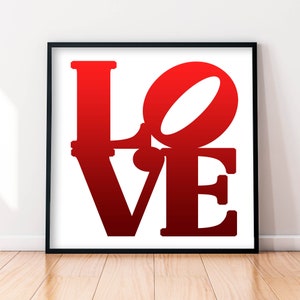 Liebe Wand Kunst Druck Liebe Druckbares Poster Trendige Liebe Download Rotes Liebesplakat Paare Kunstdruck Moderne Schlafzimmerdeko Romantische Valentinstag Kunst