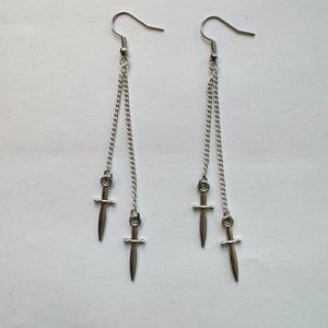 Knife Charm Dangle Earrings! handmade and made to order