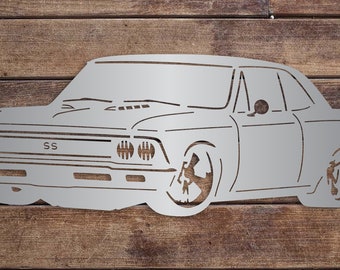 1966 Chevelle SS Metal Sign: Car Lover Garage Wall Art