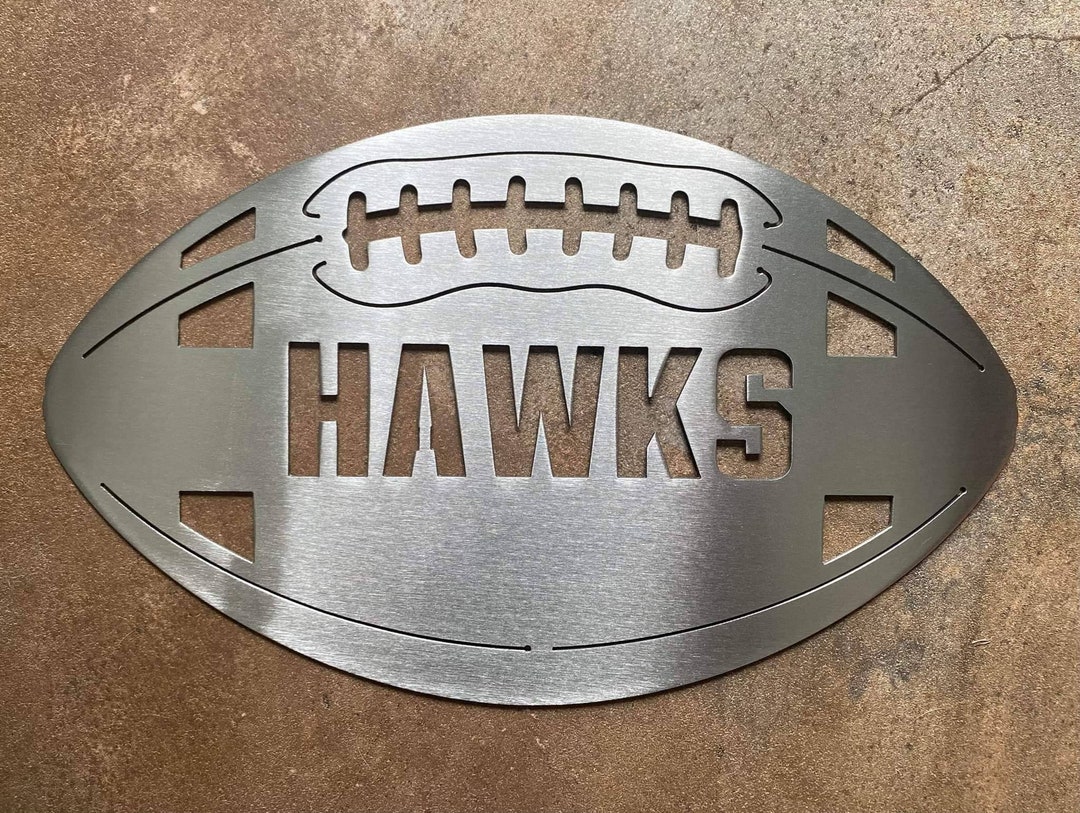 Personalized Football Metal Wall Art With Led Lights, Custom Football Player Name Sign Christmas