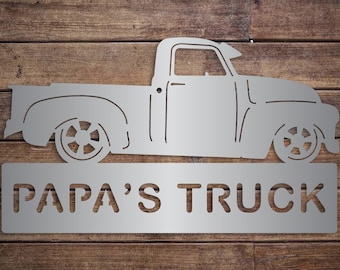 Personalized 1951 GMC Truck Metal Sign: Man Cave Garage Decor