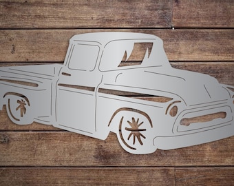 1957 Chevy Truck Metal Sign: Classic Car Garage Wall Art