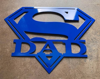 Personalized Super Dad Mom Name - Metal Sign - Garage - Man Cave - Father&#39;s Day - Personalized Super Name Sign - Perfect Gift - Christmas