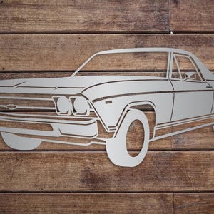 1969 Chevrolet El Camino Classic Metal Sign, Man Cave Garage, Wall Hanging Car Lover, Car Show Gift for Him, Father&#39;s Day, Christmas Gift