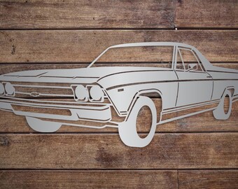 1969 Chevrolet El Camino Metal Sign: Garage Wall Art
