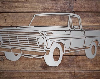 1967 F100 Metal Sign: Garage Wall Art - Man Cave Decor - Christmas Gift