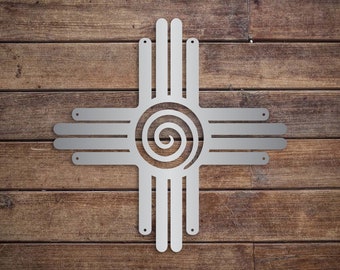 Santa Fe Sun Metal Wall Art: Powder Coated Steel Home Decor