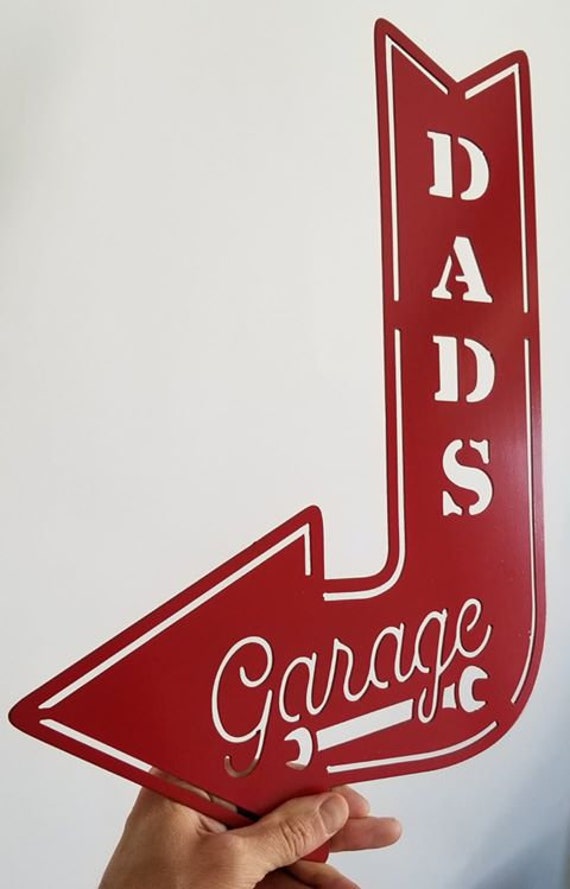 Dad's Garage Arrow Retro Signs Man Cave Decor Metal Gifts for Dad Father's  Day Dad's Birthday Gift Christmas Wall Decor 
