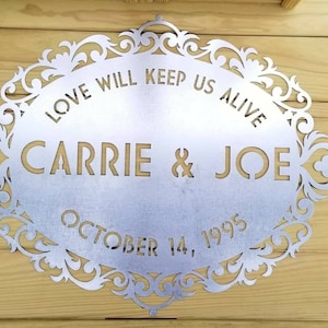 PERSONALIZED Metal Art Anniversary Sign - Always & Forever - Wedding - Anniversary - Eternal - Custom Gift - Wall Decor - Christmas Gift