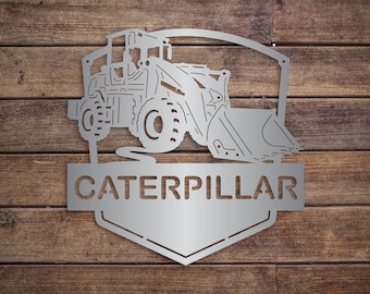 Bulldozer Metal Wall Art: Construction Sign, Man Cave Decor