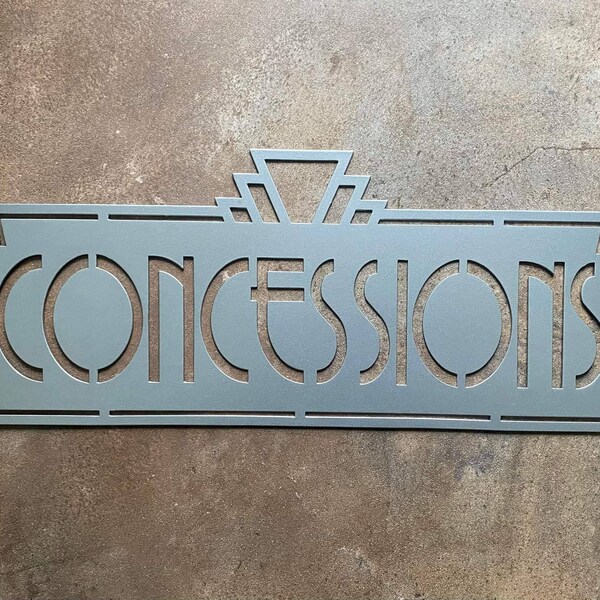 Retro Concessions Theater Metal Sign - Home Theater Decor - Movies at Home- Father's Day- Wall Decor - Cinema Snack Bar Sign